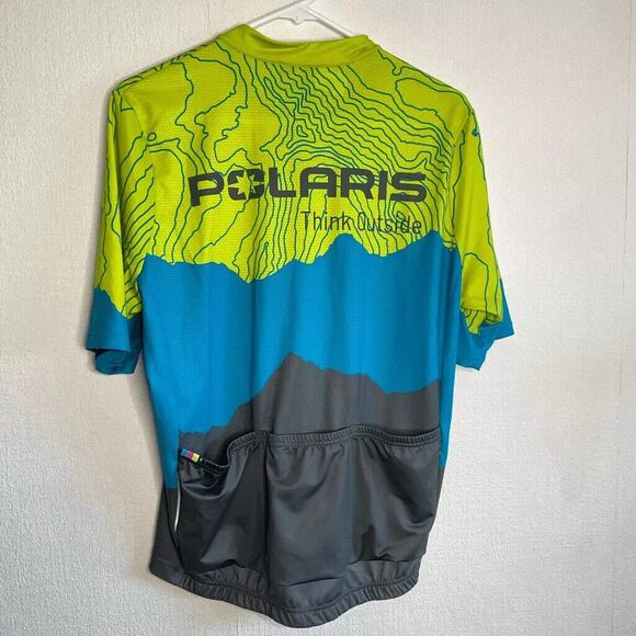 Polaris RBX 5S Men’s Short Sleeve Full Zip Mock Neck Cycling Jersey Shirt Size L - Picture 7 of 8